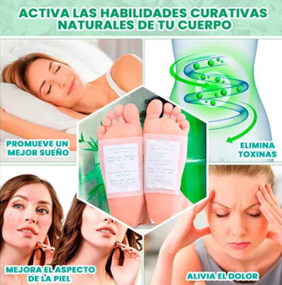 Kinber® Parches Detox Kinoki para Pies – 10/30 Unidades